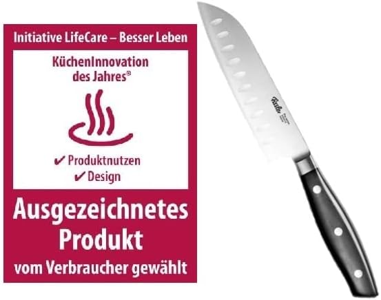 Fissler PROFI Santoku Messer 130mm - Hochwertig, Klinge 13cm, Spezialklingen-Edelstahl geschmiedet -