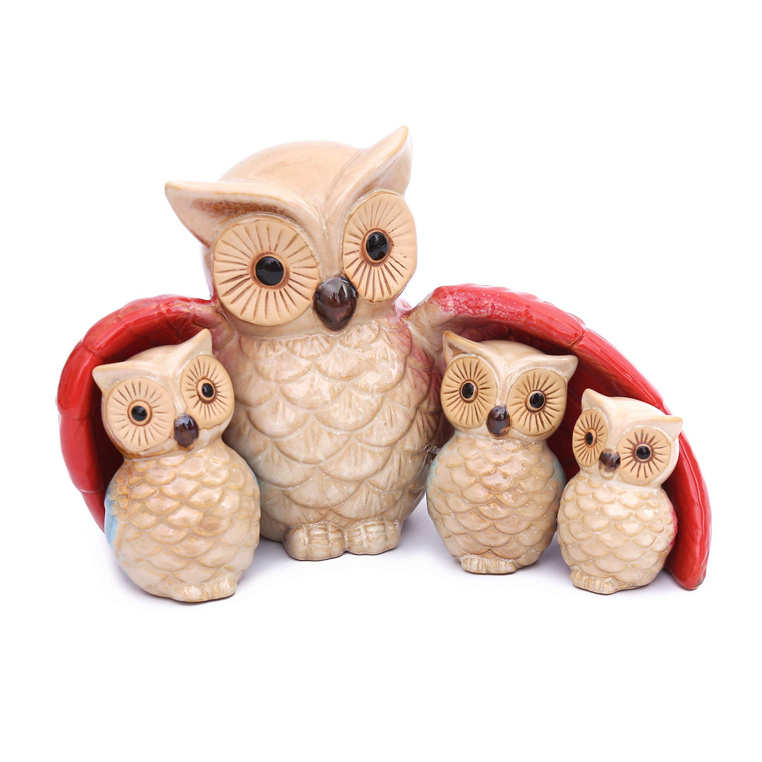 Flanacom Dekofiguren Set aus Keramik - Tierfiguren für Innen und Aussen - Deko-Artikel für Wohnung &