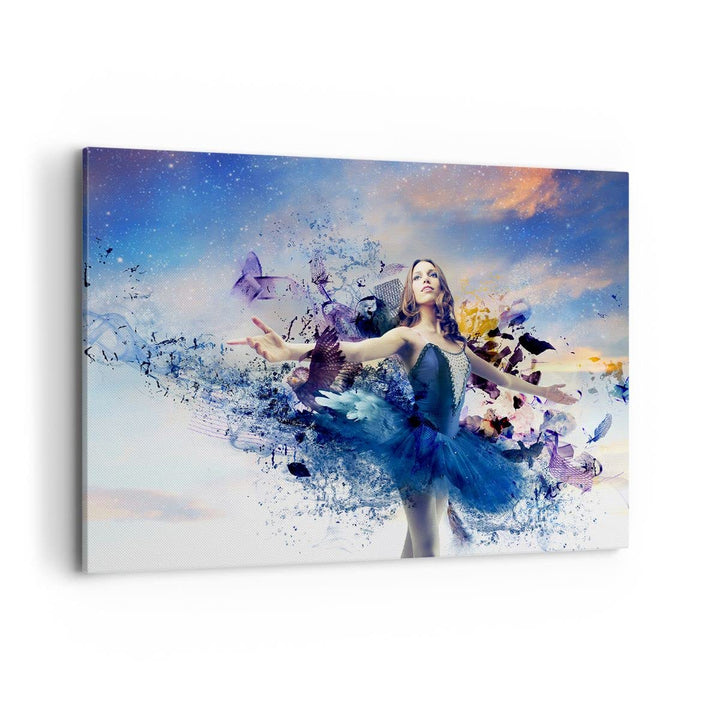 Bilder auf Leinwand 100x70cm Leinwandbild Ballerina Tänzer Tüll Kleid Gross Wanddeko Bild Schlafzimm