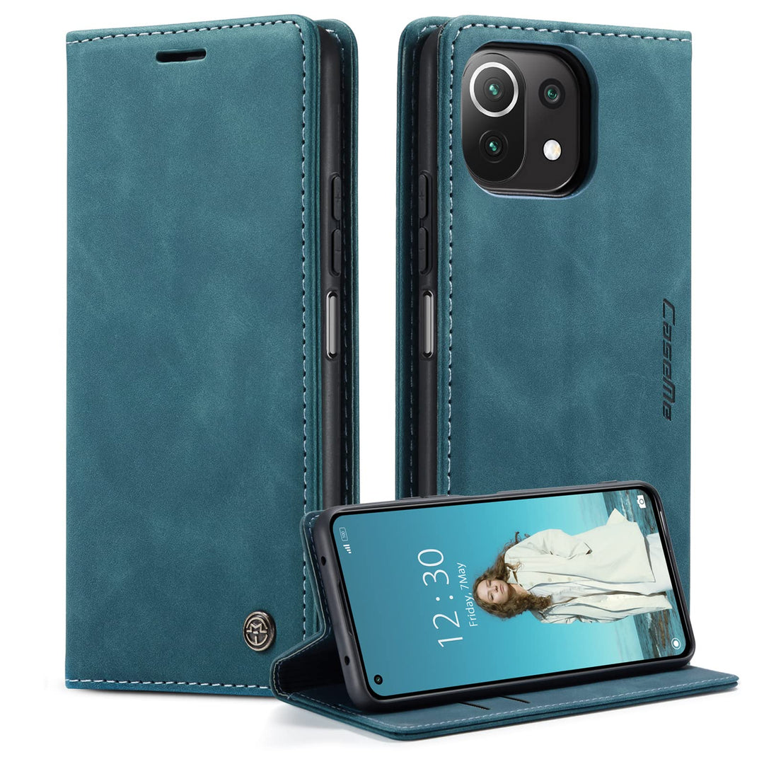 Handyhülle für Xiaomi Mi 11 Lite 4G / 5G / 5G NE Hülle, Premium Klapphülle Leder Schutzhülle Klappba