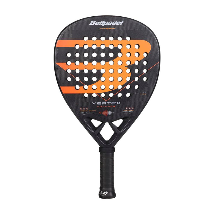 Bullpadel Vertex Advance 2026 Padelschläger, Carbonfaser, Schwarz, Grösse L, Diamantform, für fortge