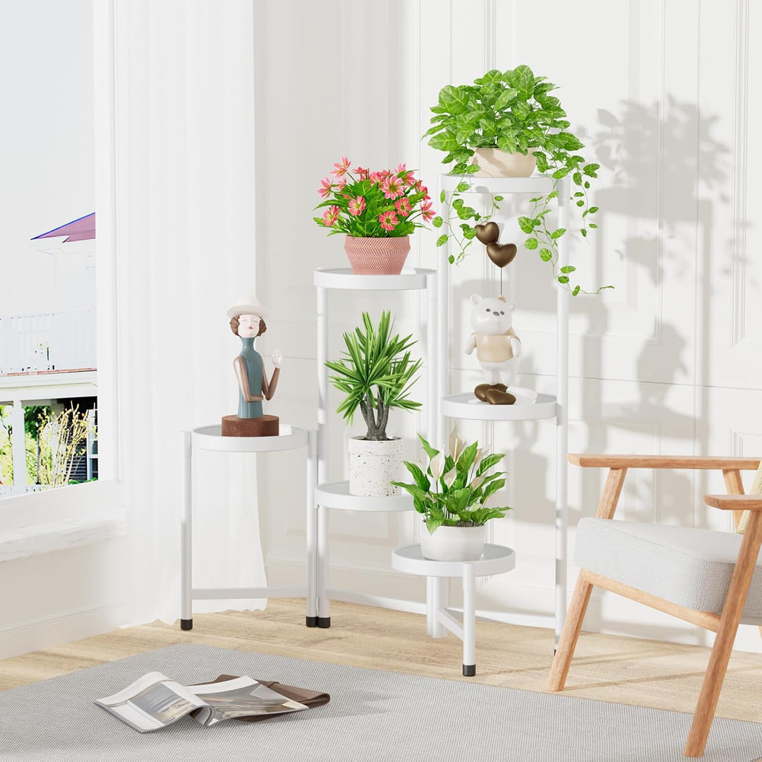 iDavosic.ly Pflanzenständer Metall mit 6 Etagen, Blumenständer Pflanzenregal Blumenregal Indoor Outd