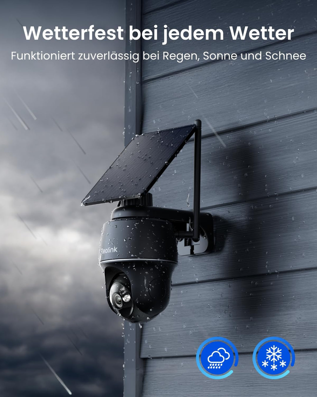 Reolink 2K PTZ Solar Überwachungskamera Aussen Akku 355°/140° Schwenkbar WLAN Kamera Outdoor mit 2,4