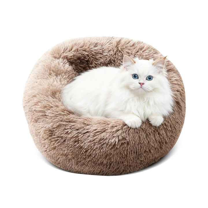 PETCUTE Hundebett Katzenbett Flauschige Marshmallow Katzen Bett Waschbar Runde Katzenkörbchen Weiche