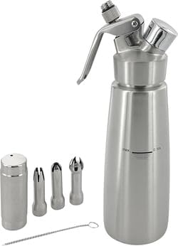 METRO Professional Sahnespender 0,5 L, Edelstahl, ¯ 7.8 x 26.1 cm, Silber