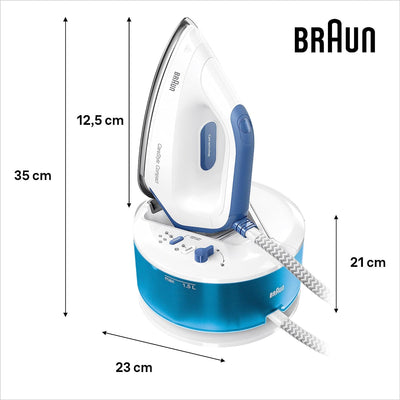 Braun CareStyle Compact IS 2143 Dampfbügelstation - Dampfbügeleisen mit FreeGlide 3D Bügelsohle, Ver