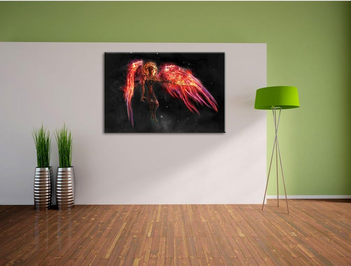 Pixxprint Alien Teufel im Weltraum als Leinwandbild/Grösse: 100x70 cm/Wandbild/Kunstdruck/fertig bes