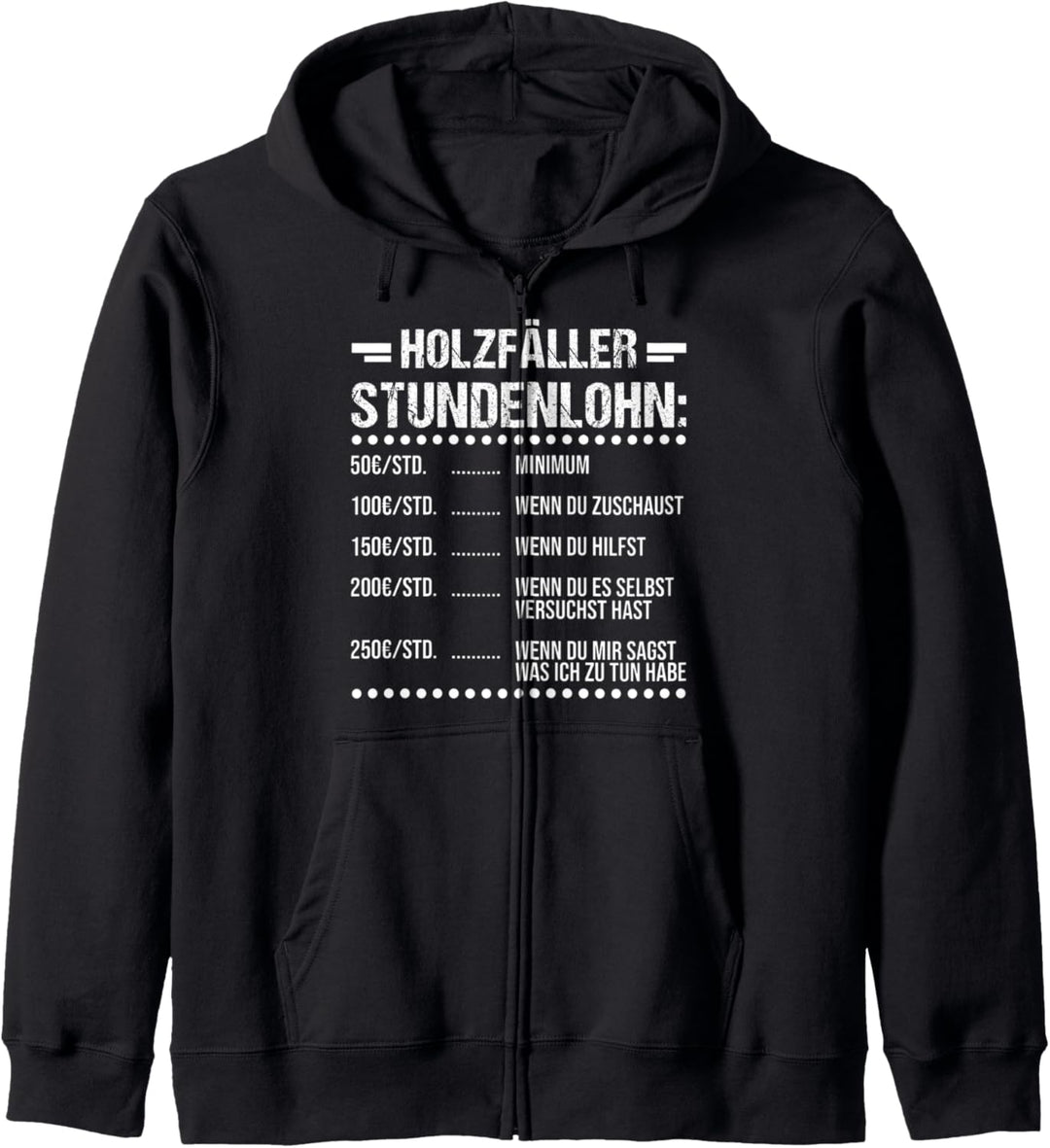 Holzfäller Stundenlohn Holzfäller Beruf Kapuzenjacke