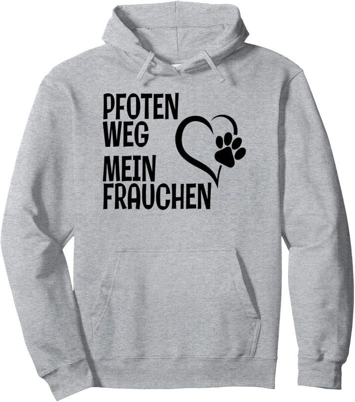 Pfotenabdruck Herz Frauchen Lustiger Spruch Damen Geschenk Pullover Hoodie