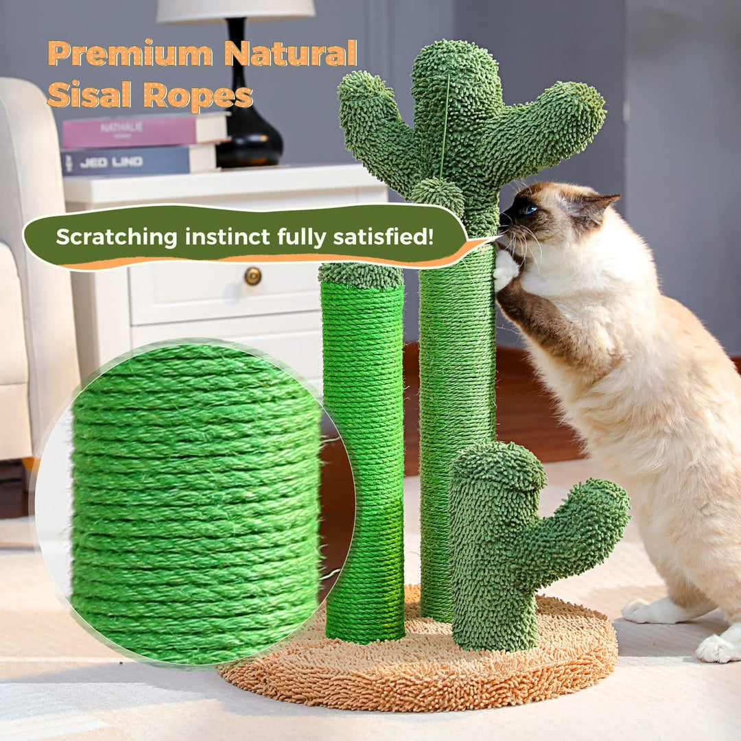 PAWZ Road Kratzbaum Kaktus, kreatives Katzenbaum-Design, 3 Pfosten in 1 Set, braun, L 68,5 cm L Brau