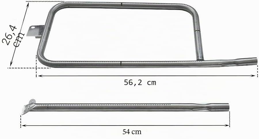 Onlyfire Edelstahl Brennerrohr passend für Weber Q300/Q3000 Serie Gas Grill (Ersatzteil 60036/80387/