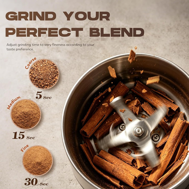 Moongiantgo Getreidemühle Multifunktionale 200W 14500rpm Gewürzmühle Ultrafeine Kaffeemühle, 300ml K