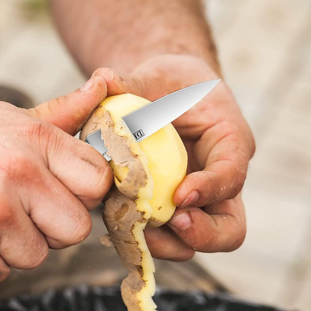 Dfito 9cm Schälmesser, Obst und Gemüsemesser, Edelstahl Obstmesser Ergonomischer Griff Edelstahl Küc