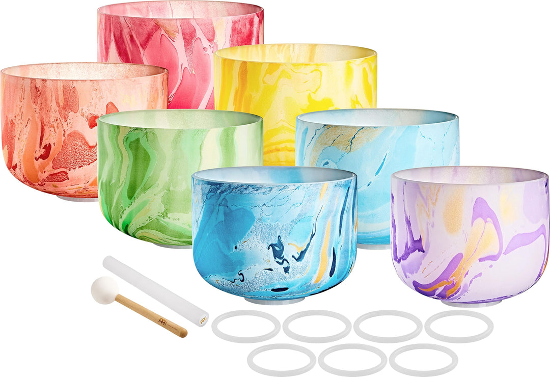 Sonic Energy Marble Crystal Singing Bowl Chakra Set (MCSBSETCHA)