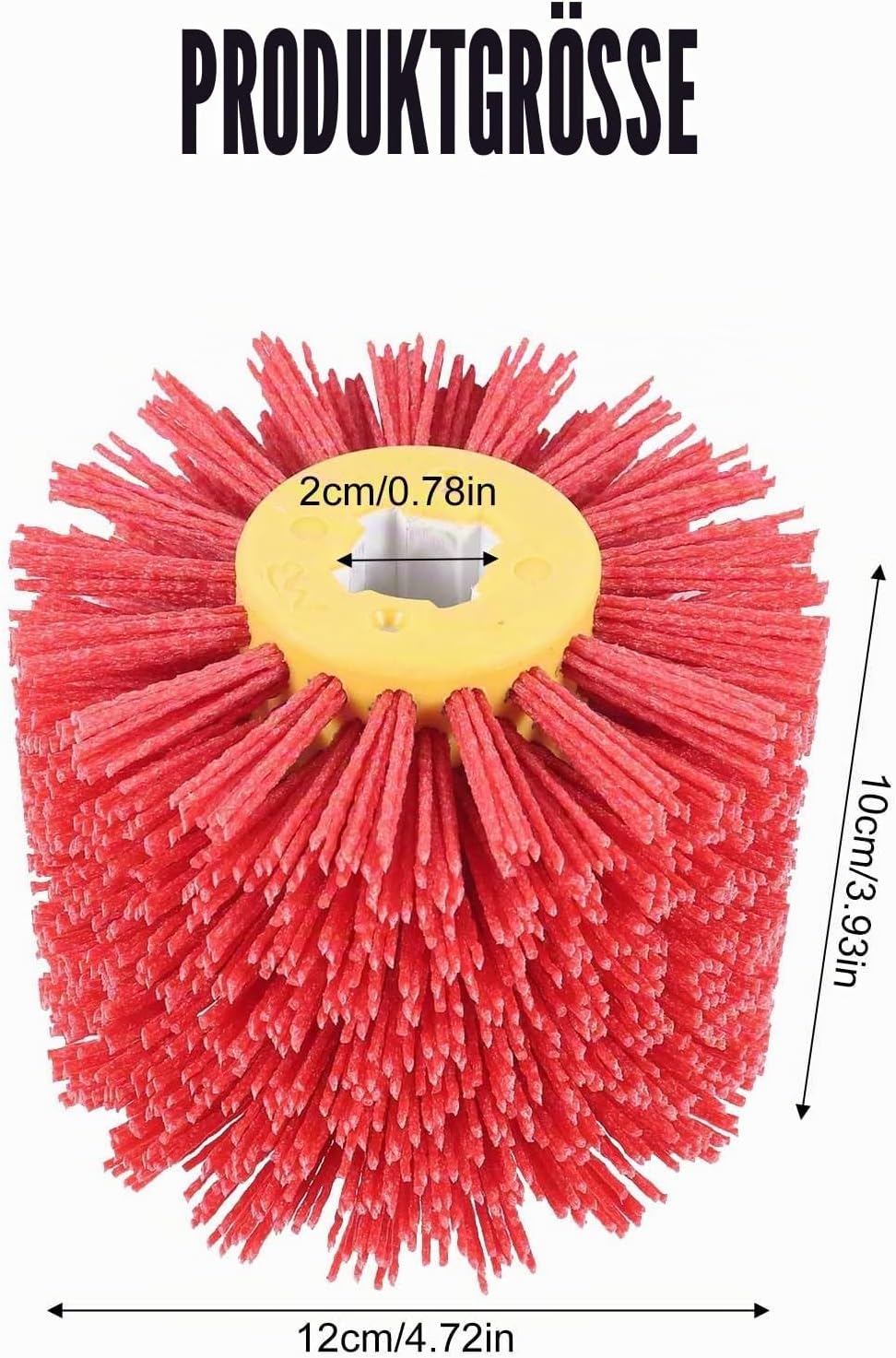 Schleifbürsten: 80 Körnung, 100mm Breite - 120mm Ø | Schleifwalze geeignet, Nylonbürste für Satinier