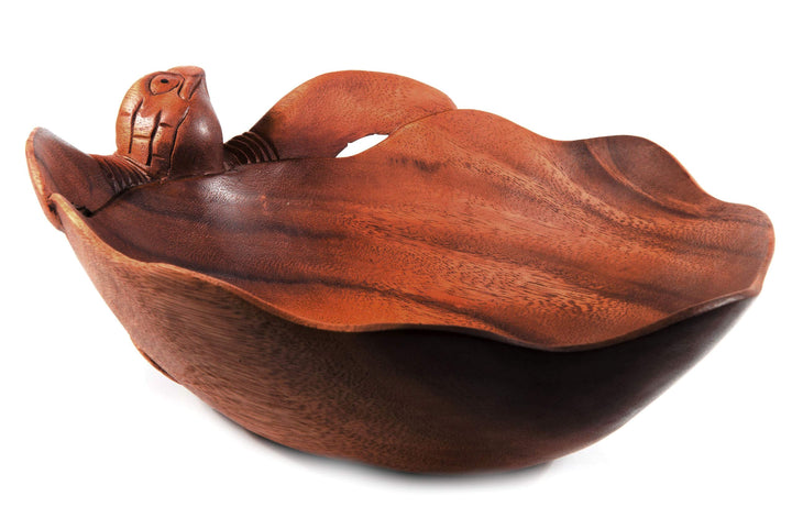 Windalf Handarbeit Grosse Obstschale Ella l30 cm Glücks Schildkröte Dekoschale Holz