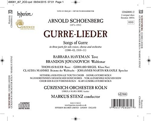 Schönberg: Gurrelieder, Audio-CD