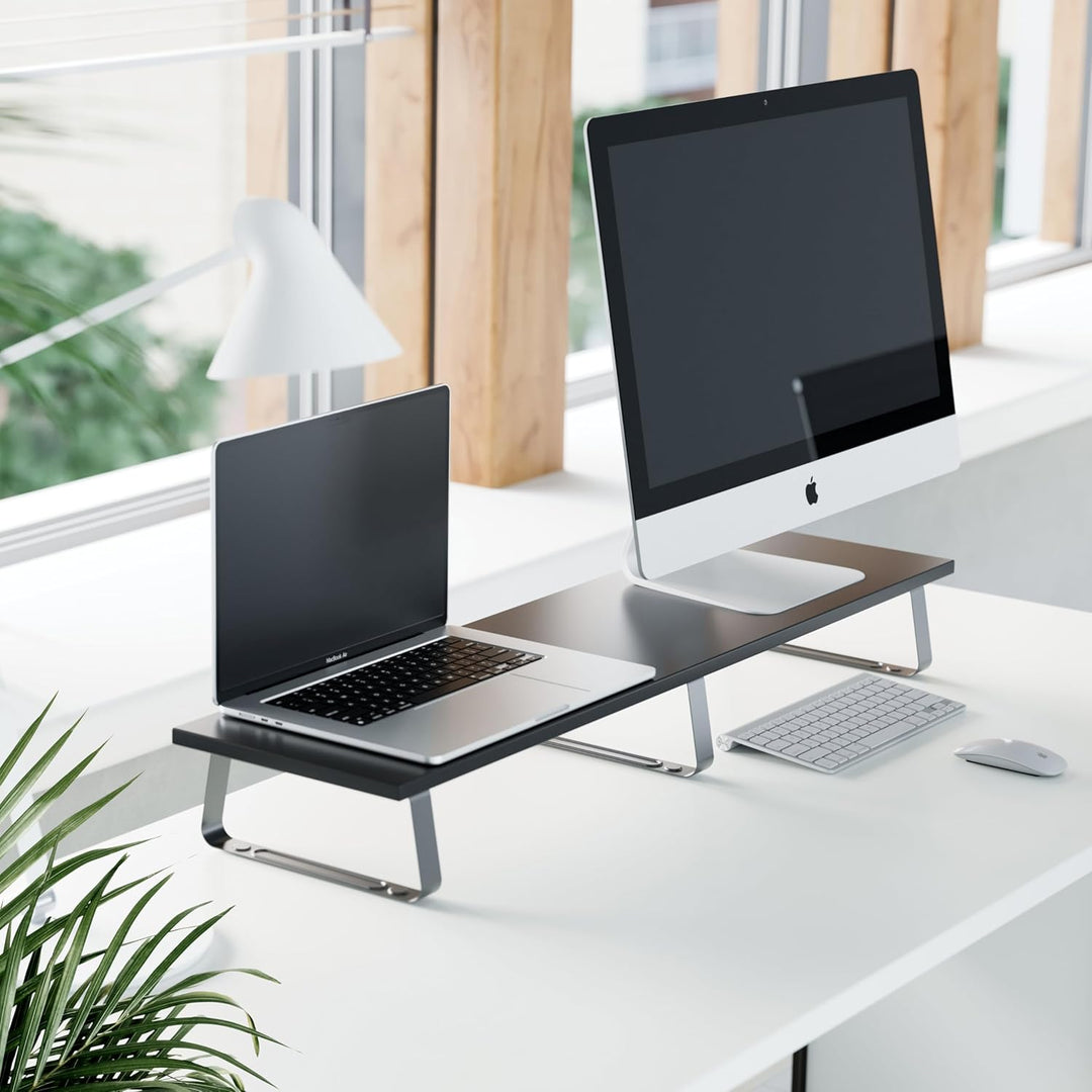 RICOO Monitorständer 2 Monitore Bildschirmerhöhung FS0112 Monitor Stand Monitorerhöhung Schreibtisch