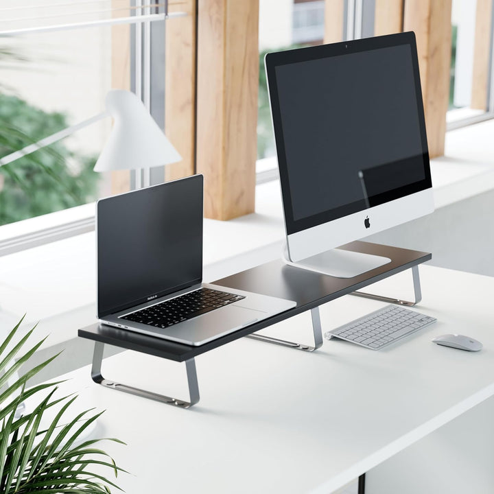 RICOO Monitorständer 2 Monitore Bildschirmerhöhung FS0112 Monitor Stand Monitorerhöhung Schreibtisch