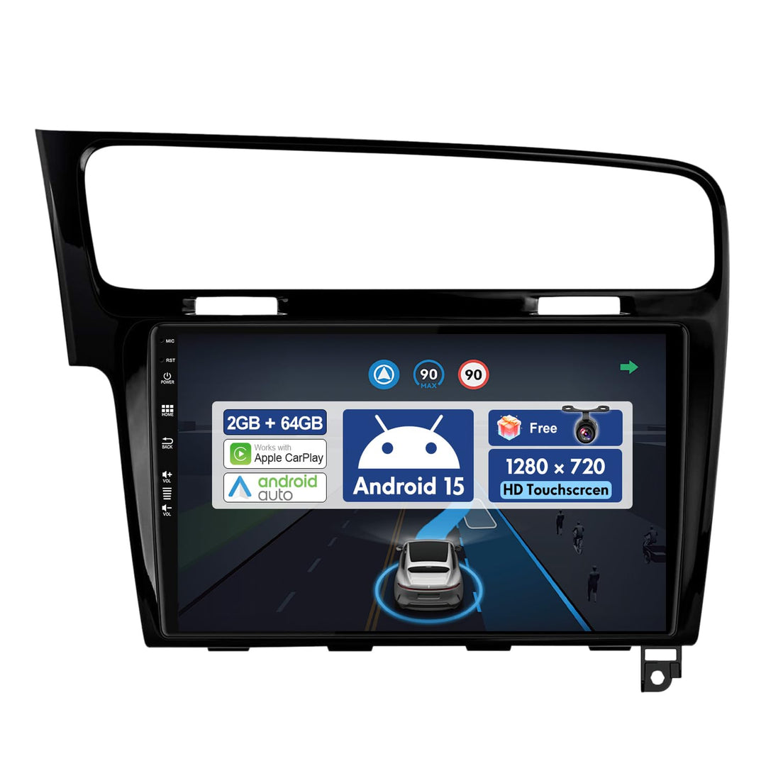 BXLIYER Android 12 IPS Autoradio Passt für Golf 7 (2013-2018) - Eingebautes CarPlay Android Auto - K