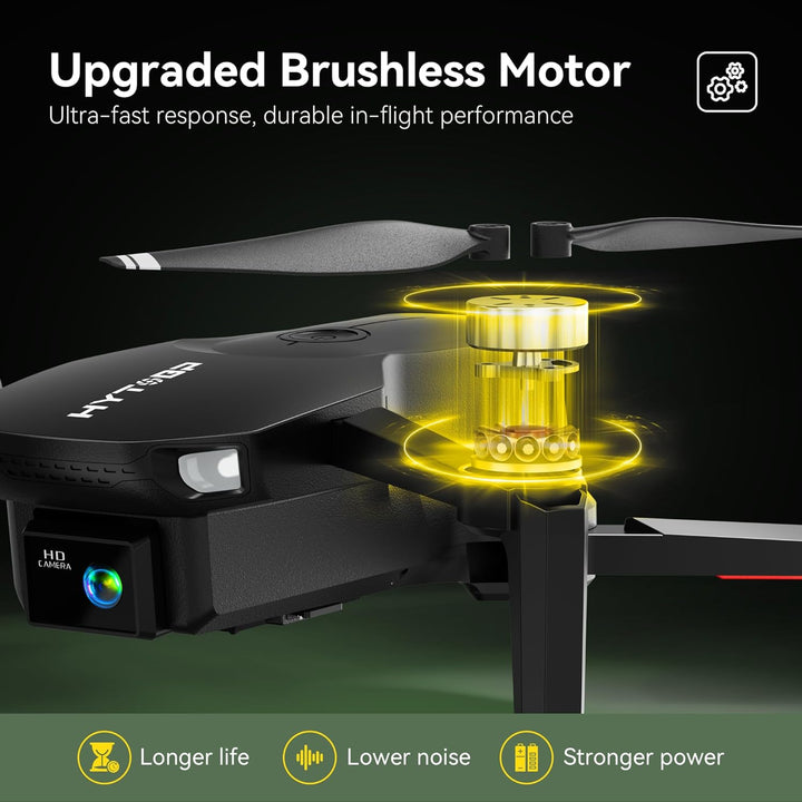 H867 Drohne mit Kamera 4K für Erwachsene und Anfänger, Bürstenloser Motor, 36 Minuten Flugzeit (2 Ak