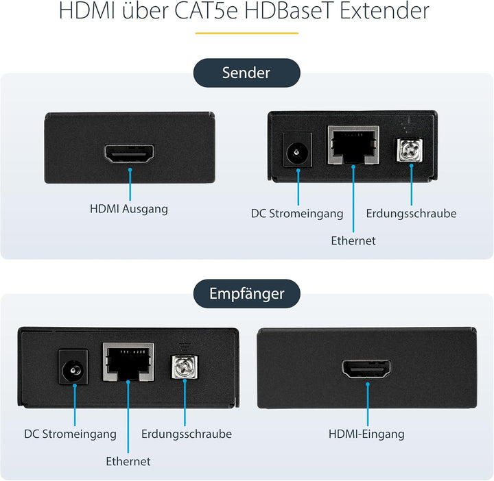 StarTech.com StarTech.com HDMI über CAT5 HDBaseT Extender, Power over Cable, Ultra HD 4K, 70m HDMI-V