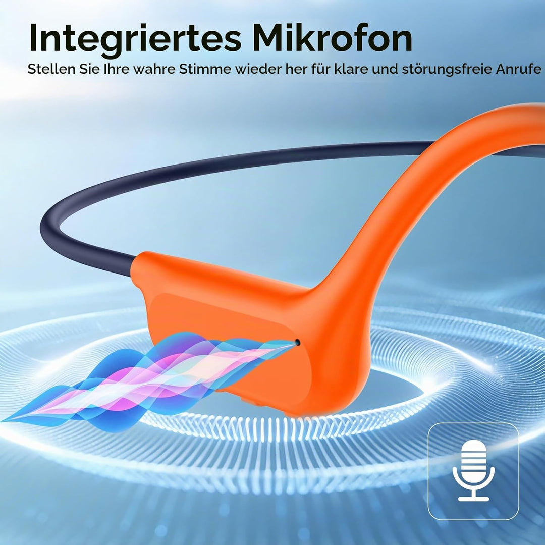 esonstyle Kopfhörer Schwimmen Bluetooth 6.0 - IP68 wasserdichte, Knochenschall Kopfhörer mit 8GB Spe