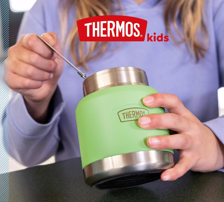 Thermos ICON Kids Thermobehälter für Essen 0,35l, grün, lime, Edelstahl, absolut dicht, hält Speisen