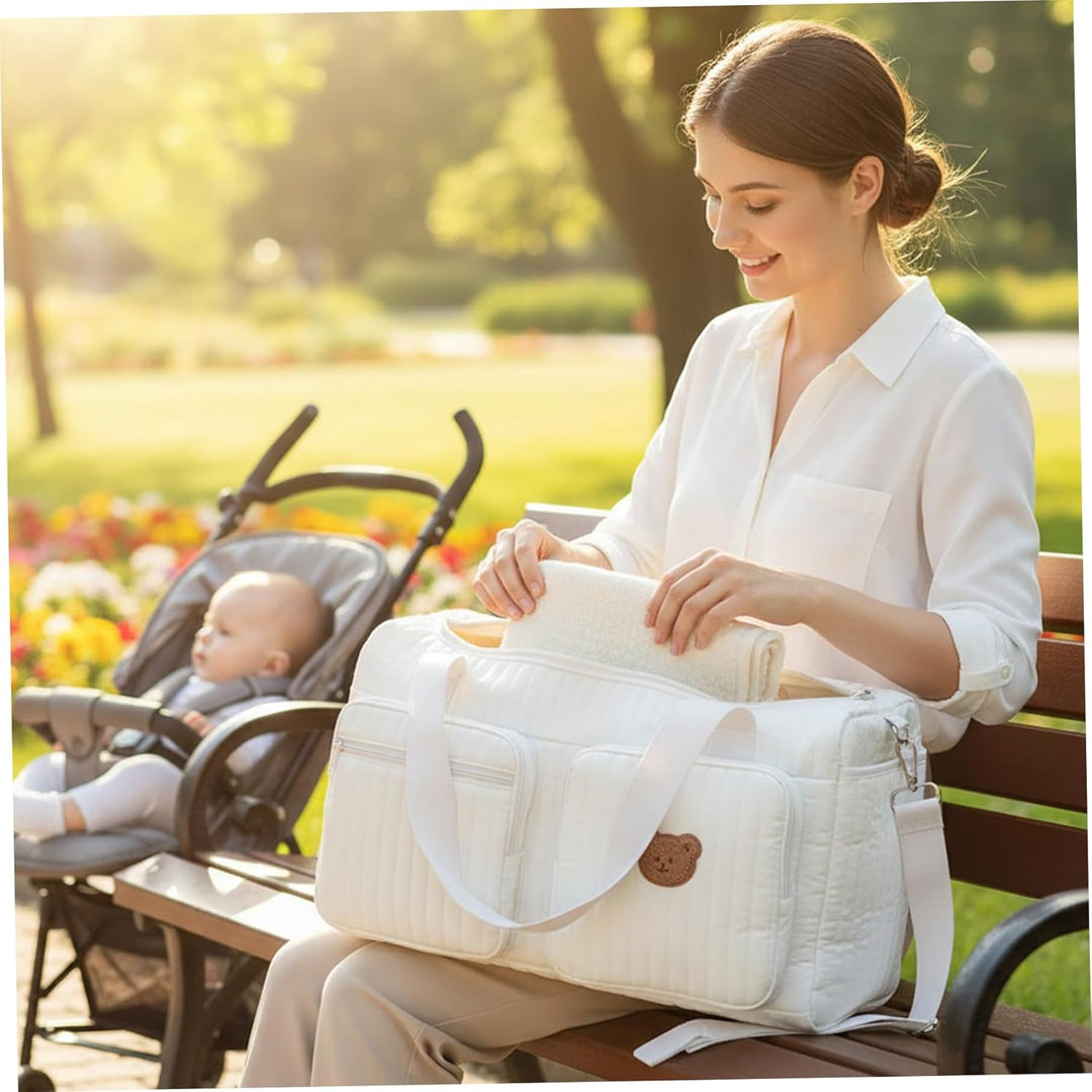 Mama-Baby-Reisetasche – gesteppte Wickeltasche mit grossem Fassungsvermögen für Frauen mit mehreren