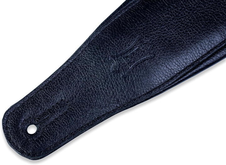 Levy's Leathers PM32-BLK Gitarrengurt, Leder, Schwarz Schwarz Einheitsgrösse, Schwarz Einheitsgrösse