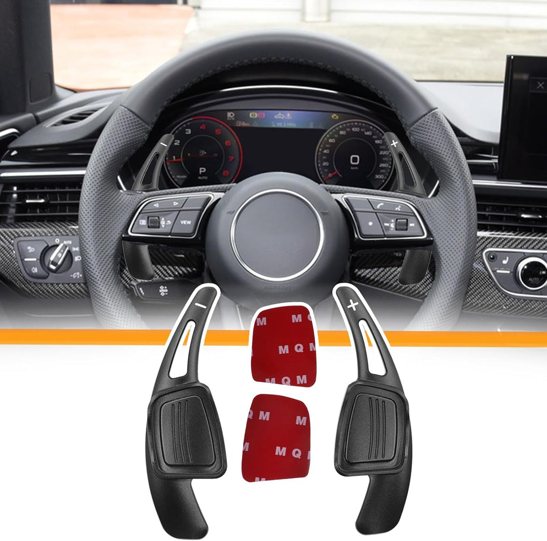CT-CARID 2 Stück Auto Aluminium Lenkrad Schaltpaddle Shifter Verlängerung Aluminium Kompatibel Schal