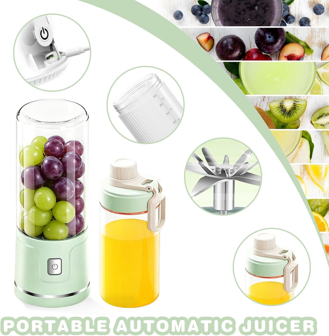 Tragbarer Mixer to Go: 500ml Elektrischer USB-Entsafter, Wiederaufladbarer Mini Standmixer, Tragbare