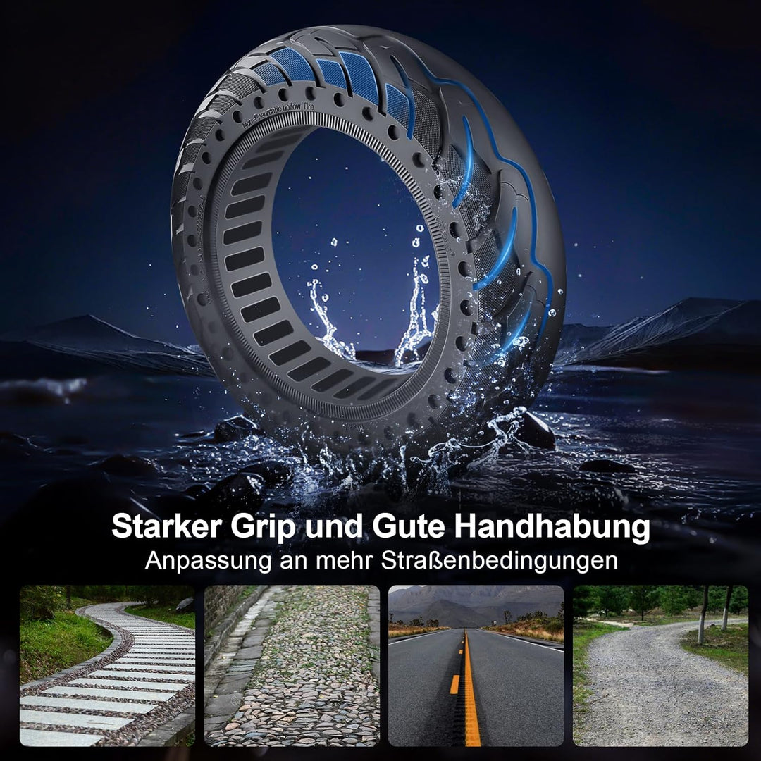 VOLOHAS 60/70-6,5 Vollgummireifen 10 * 2,5 Solide Reifen für Segway Ninebot Max G30/Max G30D/Max G30