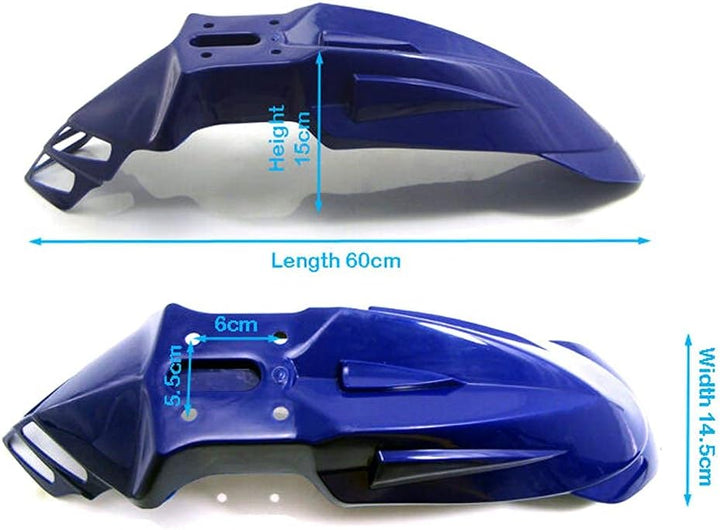 Blau Universal Supermoto Motocross Motorrad Vorne FENDER/Kotflügel