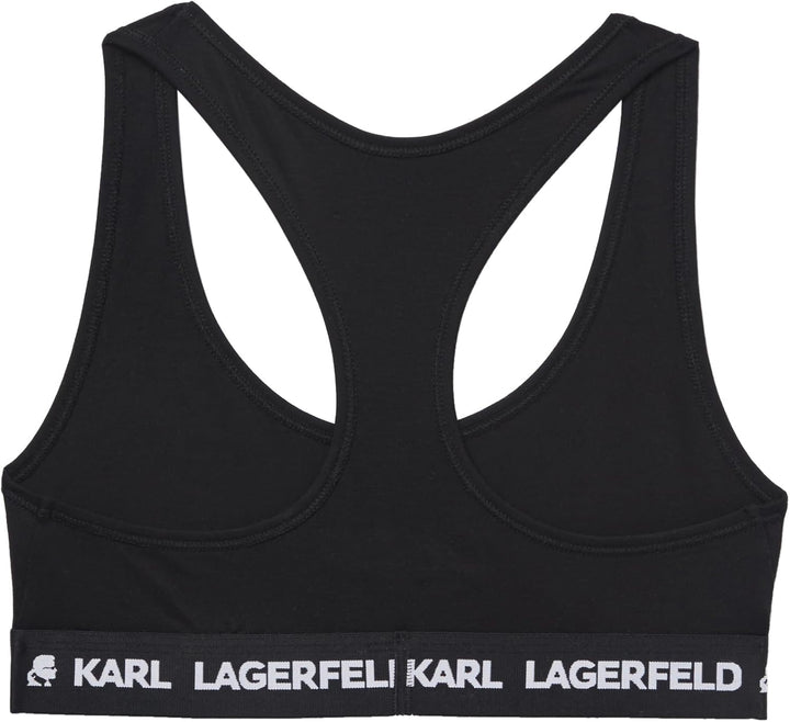 KARL LAGERFELD Damen Karl Lagerfeld Damen Sport-Bh Mit Karl-Logo L Schwarz, L Schwarz