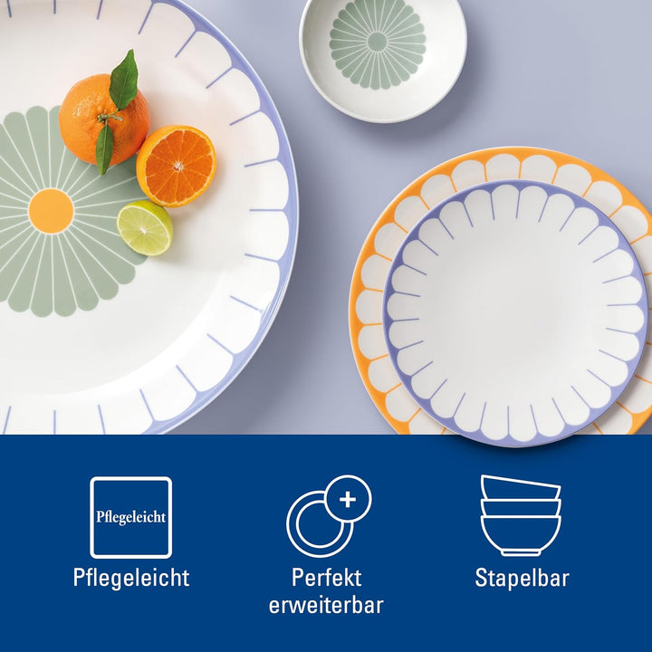 Villeroy & Boch - Fleur bleu Frühstücksteller blau, Spülmaschinenfest, Mikrowellensicher, Desserttel