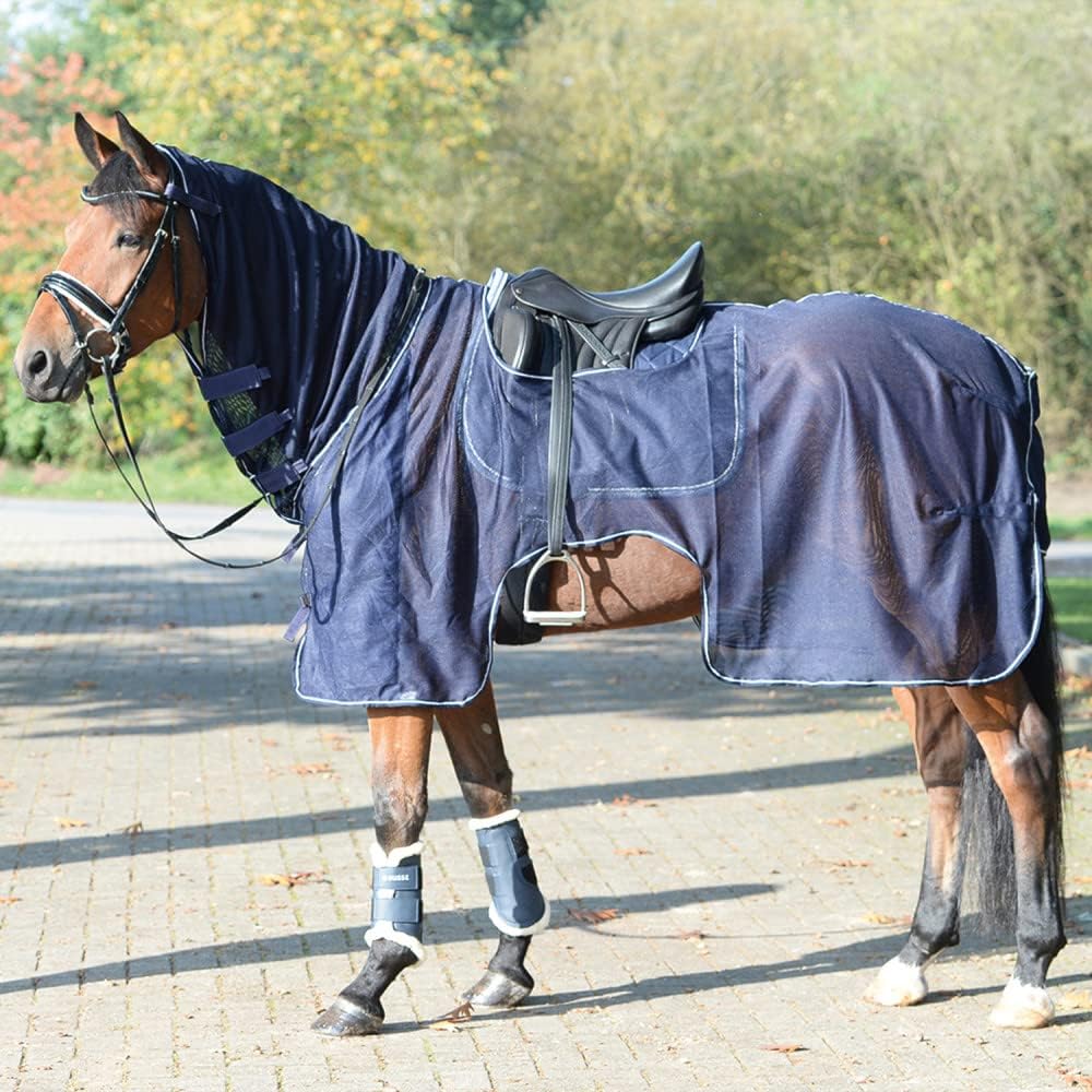 Busse Fliegen Ausreitdecke Moskito III Navy mit Halsteil 125, 125
