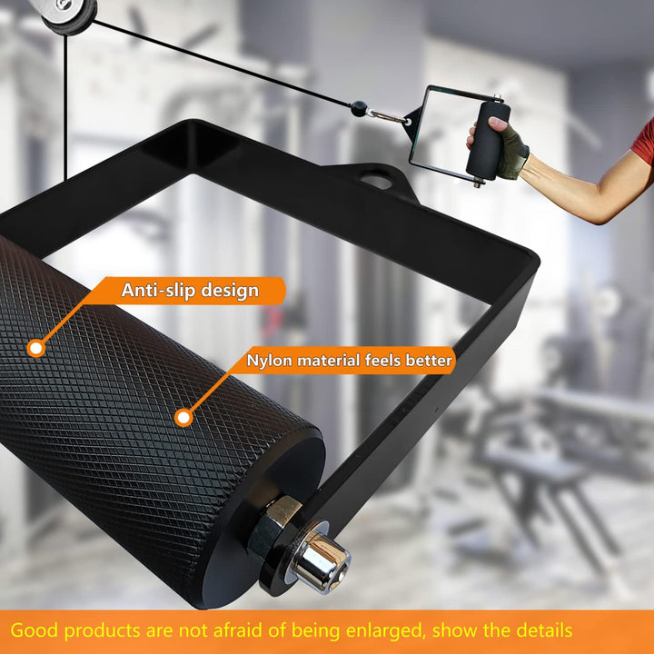 MARSAFIT Gym Fitness LAT Pulldown Attachments, Fat Arm Wrestling Exercise D Handle Cable Attachment,