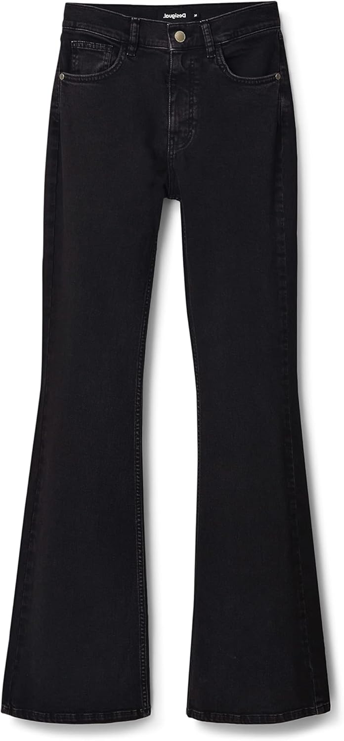 Desigual Damen Jeans Denim_mia, 2000 Black, 34 Schwarz, 34 Schwarz