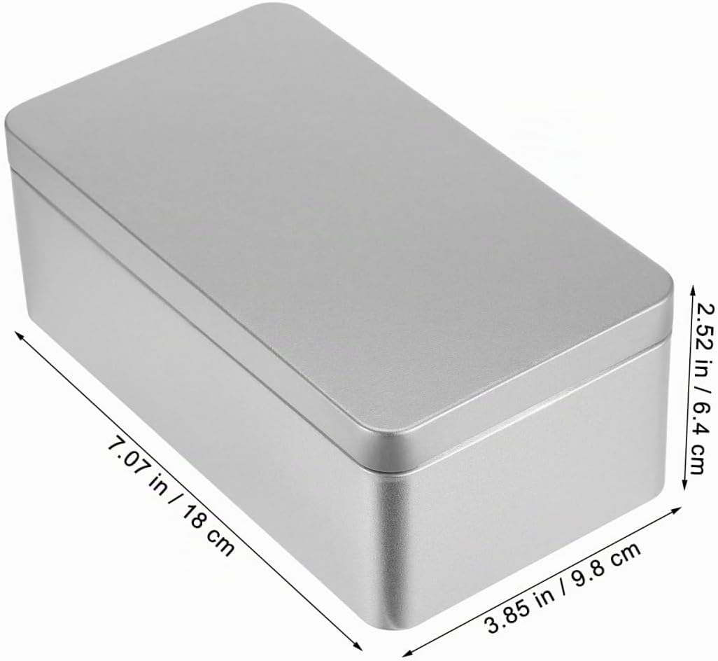 NOLITOY 2 StüCk Blechdose mit Deckel Klein Rechteckige Metallbox für Tee Aufbewahrung Luftdicht Troc