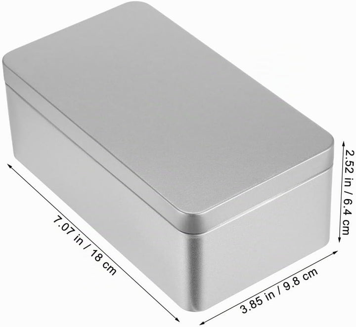 NOLITOY 2 StüCk Blechdose mit Deckel Klein Rechteckige Metallbox für Tee Aufbewahrung Luftdicht Troc