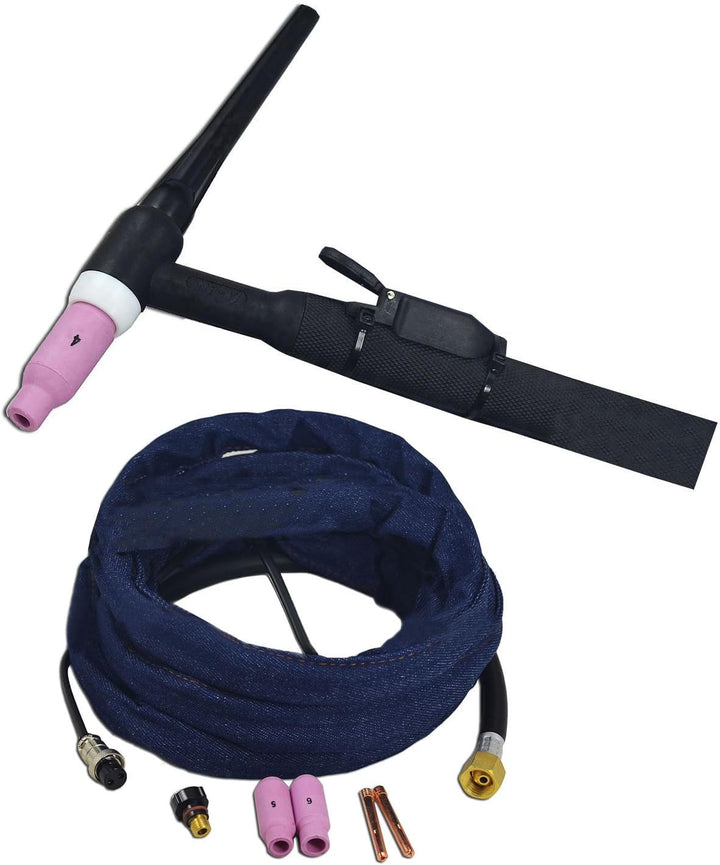 RIVERWELD WP-17 SR-17 12 Fuss 150Amp Luftgekühlte WIG Schweissbrenner Schlauchpaket mit Cowboy Abdec