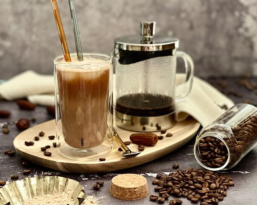 GEFU Kaffeebereiter DIEGO 600 ml | French Press aus Borosilikatglas & Edelstahl | Für 5 Tassen Kaffe
