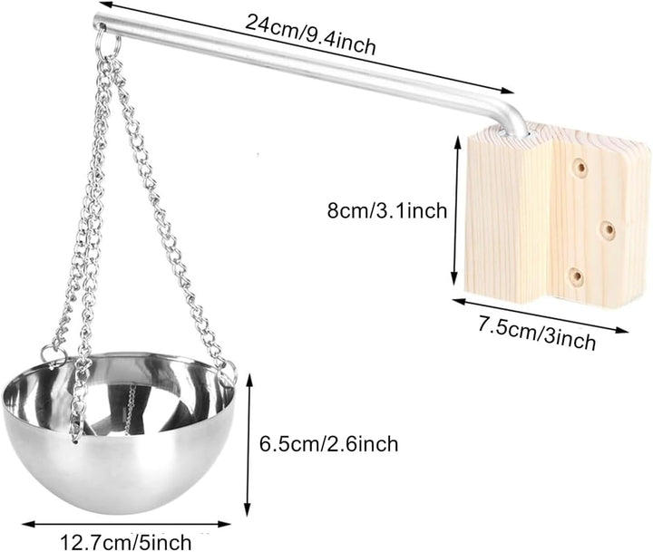 Ubric Verdampferschale Sauna Hanging Aux Edelstahl Sauna Kräuterschale Mit Montagezubehör Für Spa In