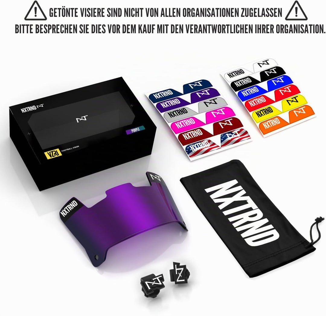 Nxtrnd VZR1 Fussballvisier, Flache Linsentechnologie, passend für Erwachsene und Jugendliche Fussbal