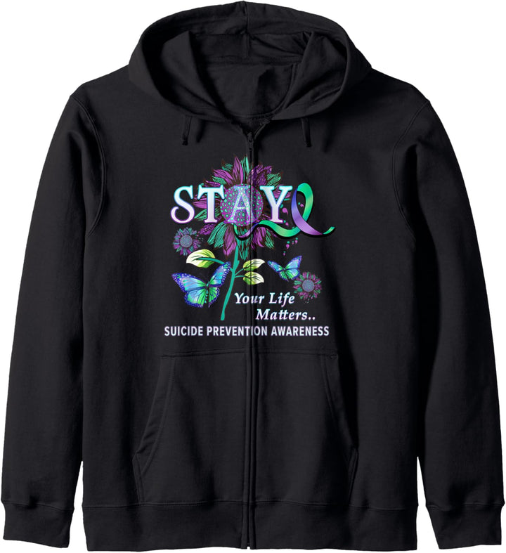 Suicide Prevention Awareness Stay Your Life Matters Womens Kapuzenjacke