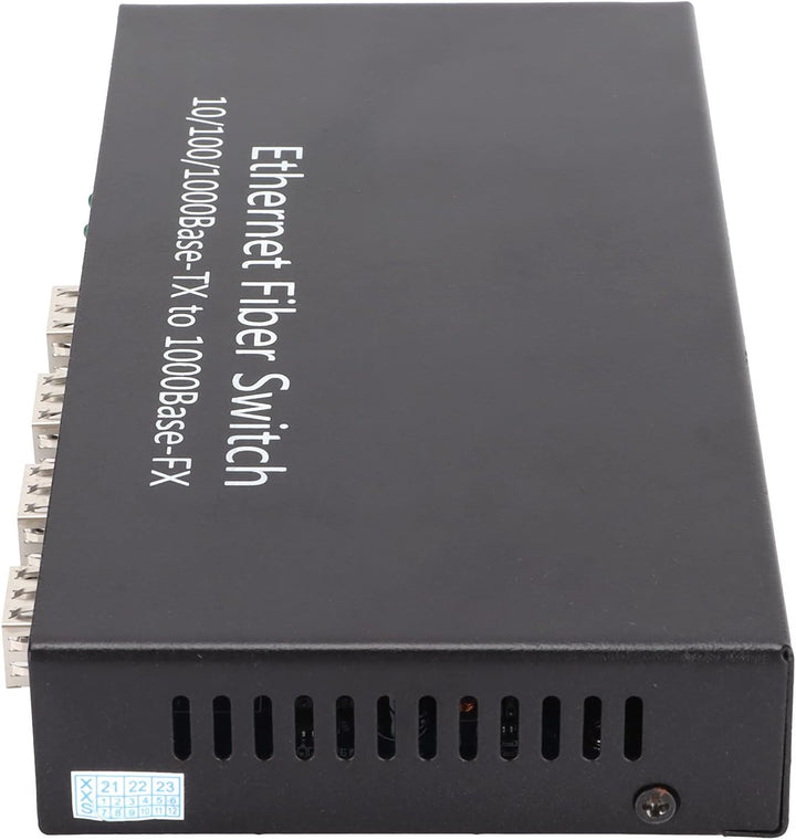Dioche Glasfaser zu Ethernet Konverter, Ethernet Medienkonverter RJ45 10/100/1000M 4-Faser 2-Port Si