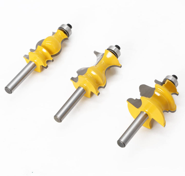 APlus 8 mm Schaft Architectural Moulding Fräser Set, Formfräser für Holzbearbeitung, Fräser für Ober