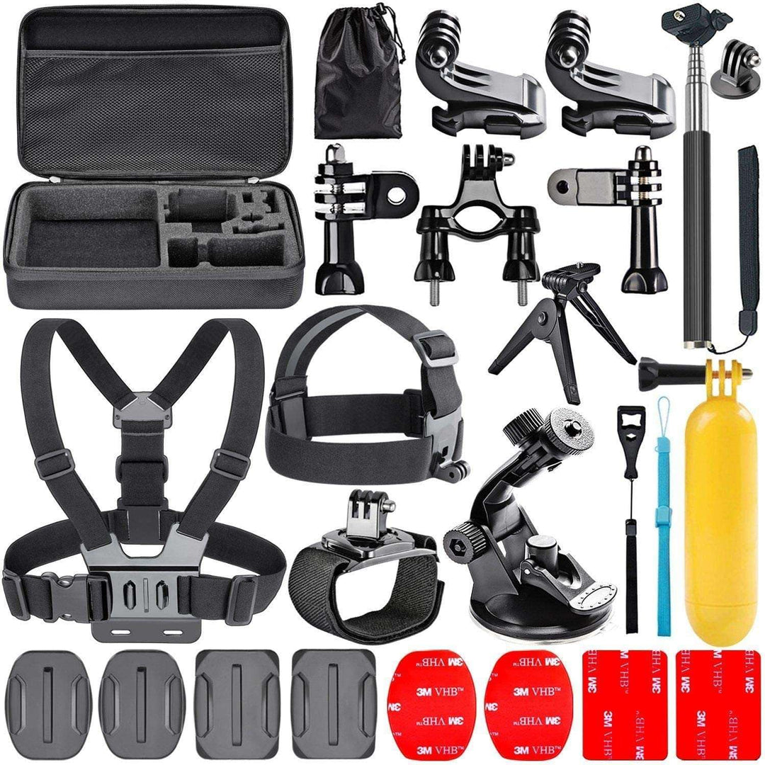 Navitech 18-in-1 Action Kamera Zubehör Set Mit Eva Fall - Kompatibel mit dem AKASO EK7000 Pro Action