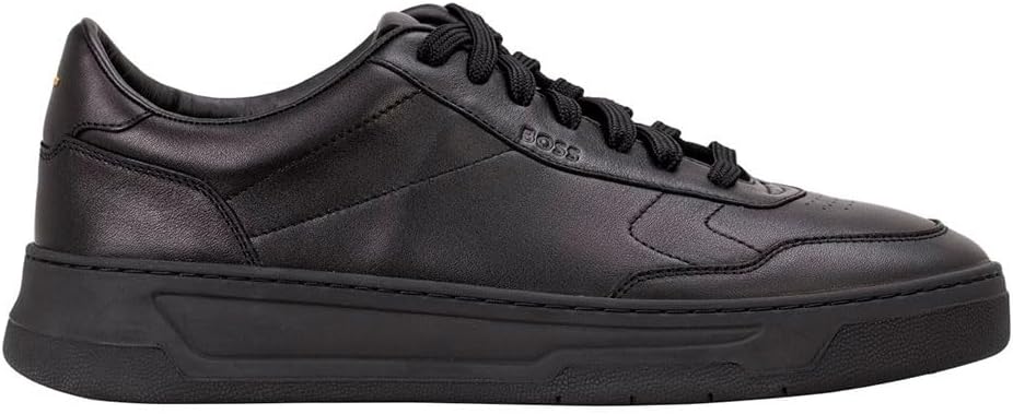 BOSS Herren Baltimore Tenn Sneakers aus Leder mit Gummisohle Grösse 39 EU Black5, 39 EU Black5